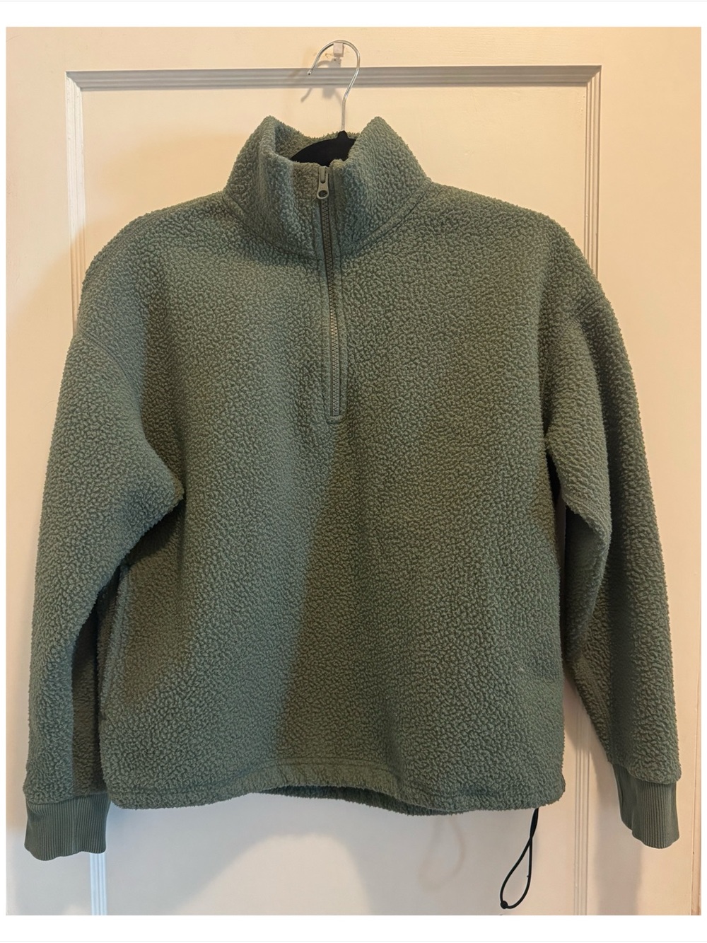 Everlane Re-New Half-Zip Pullover Jacket — Sage Green